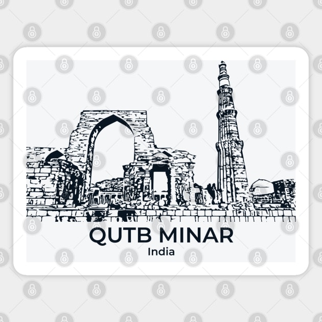 Qutb Minar - India Magnet by Lakeric